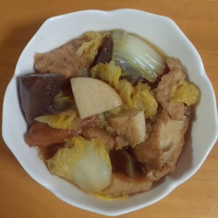 白菜と厚揚げの煮物